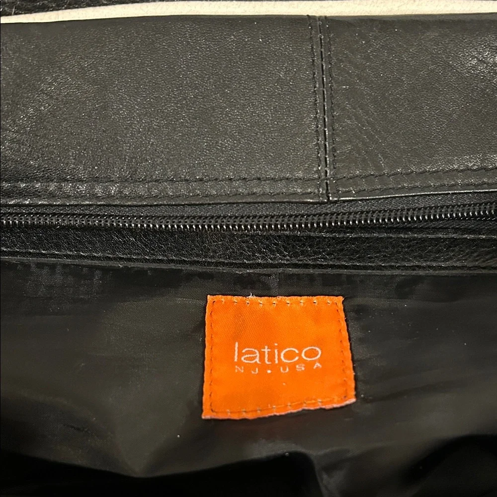 Latico Black Leather Duffel Bag